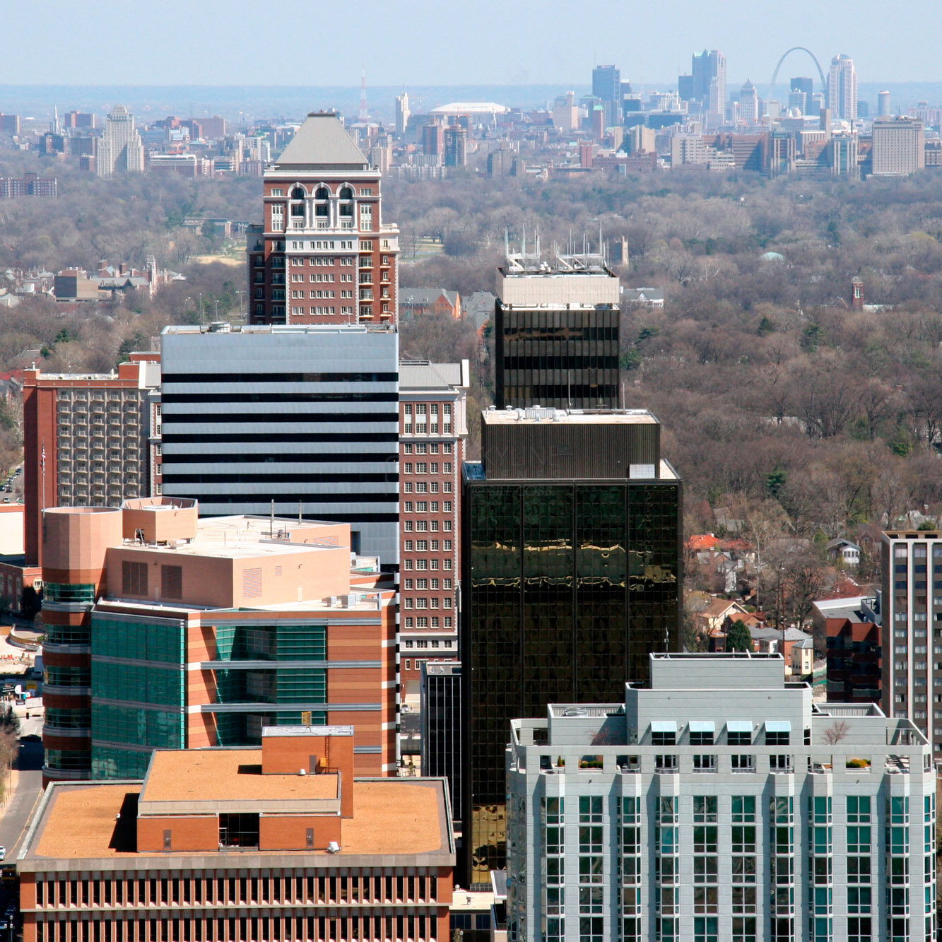 Commercial buildings in downtown St. Louis
