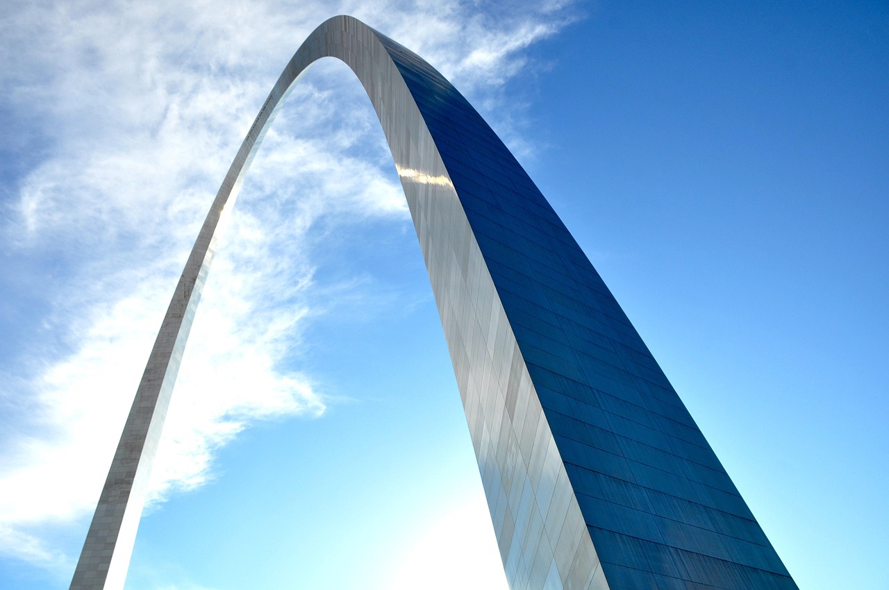 The Gateway Arch in St. Louis, Missouri